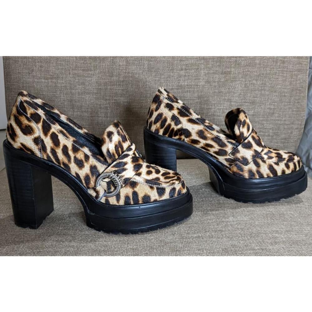 Gianni Bini Leopard Loafer Heel